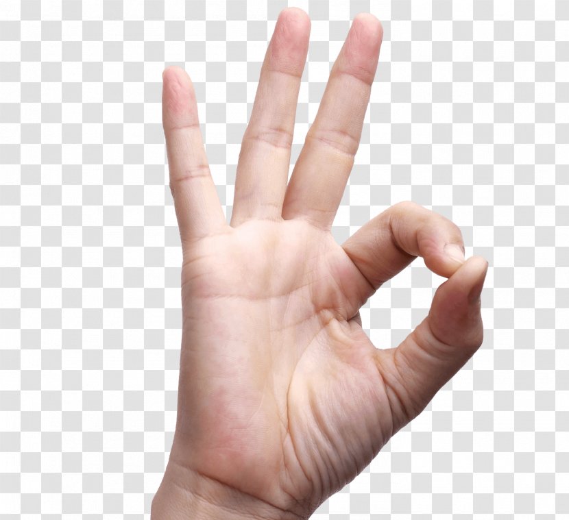 OK Finger Hand Sign Language - Nail - Holding Hands Transparent PNG