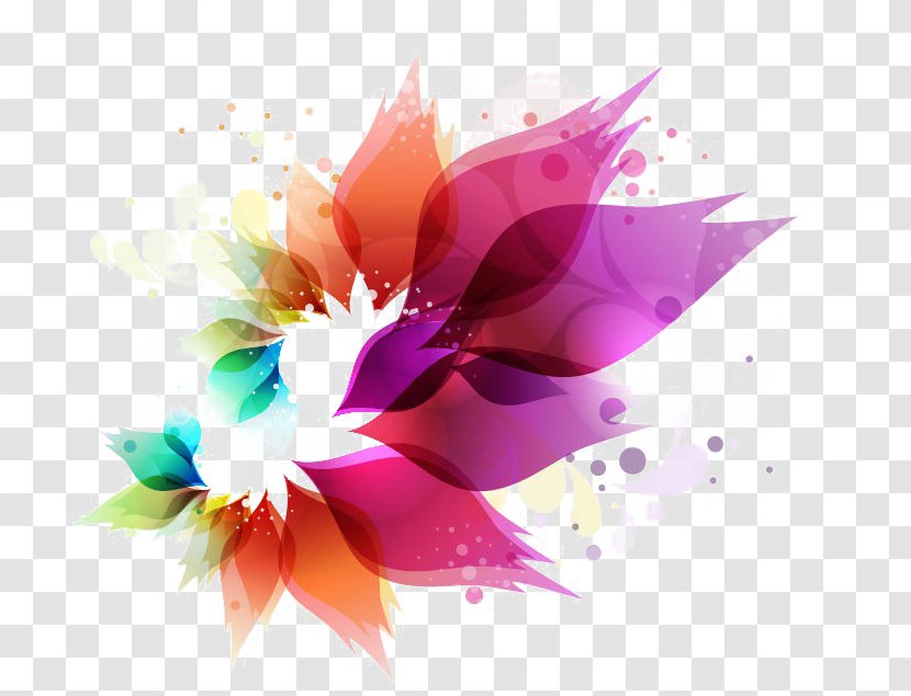 Abstract Art Euclidean Vector - Flora - Colors Clipart Transparent PNG