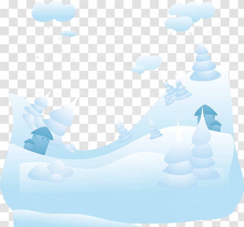 Snowy Winter Landscape Background - Poster Transparent PNG