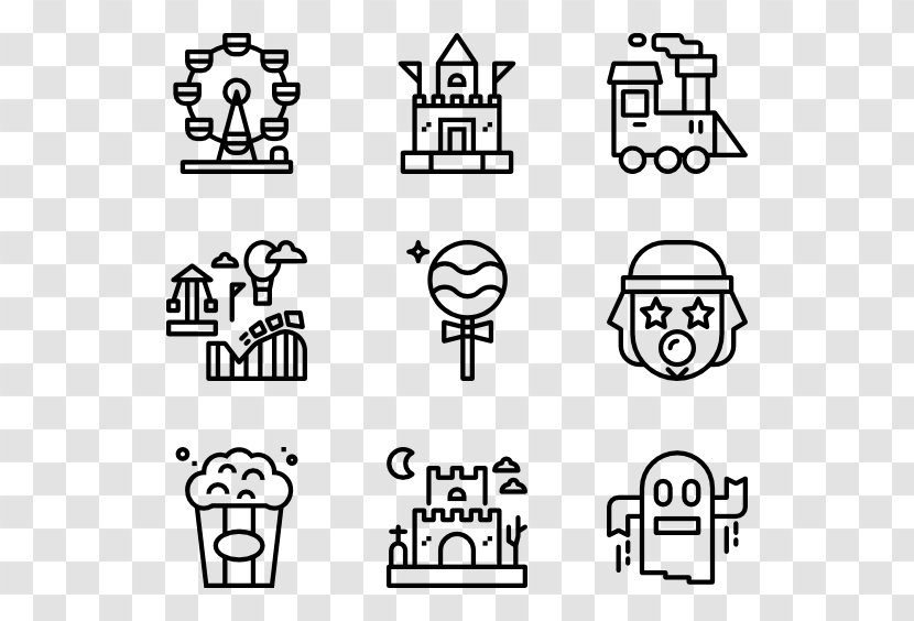 Share Icon Clip Art - Black - Amusement Park Transparent PNG