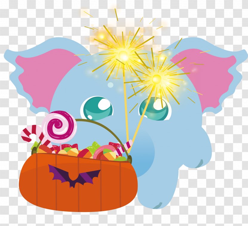 The Little Elephant Who Sells Candy - Petal Transparent PNG