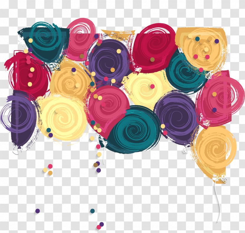 Watercolor Painting Birthday - Candle - Color Circle Pattern Transparent PNG