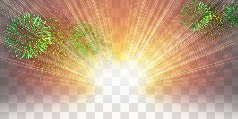 Sunlight Sky Computer Wallpaper - Light - Radiant Fireworks Transparent PNG