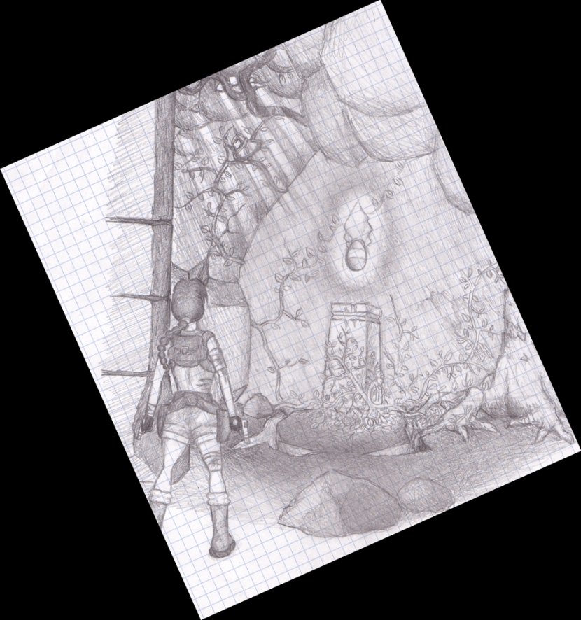 Drawing /m/02csf - Black And White - Lara Croft The Guardian Of Light Transparent PNG