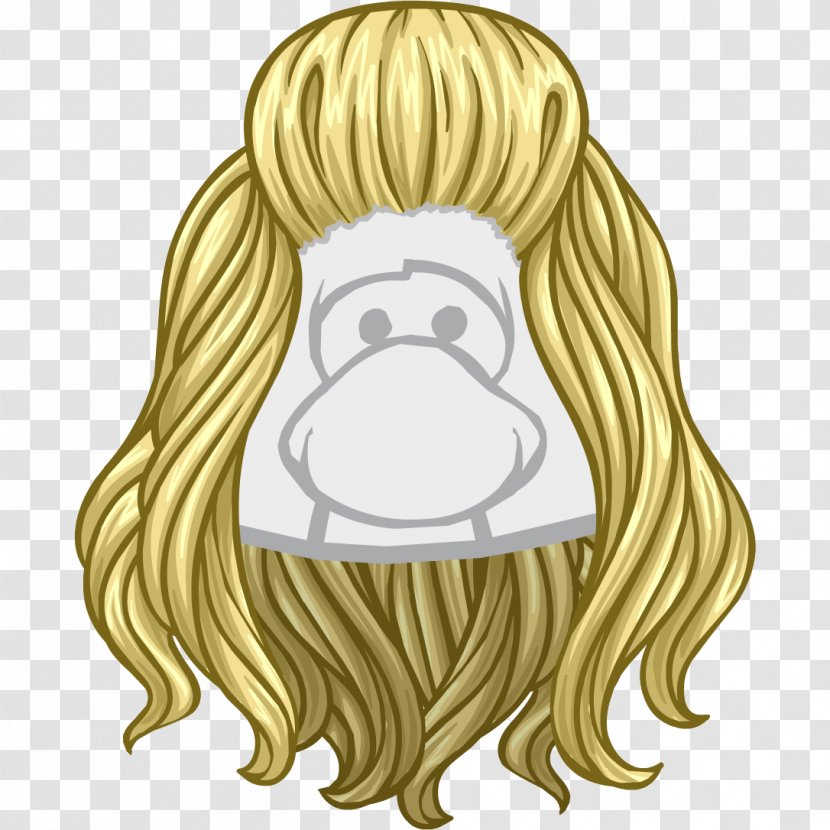 Club Penguin Blond Wig Hair - Silhouette - Bullet Holes Transparent PNG