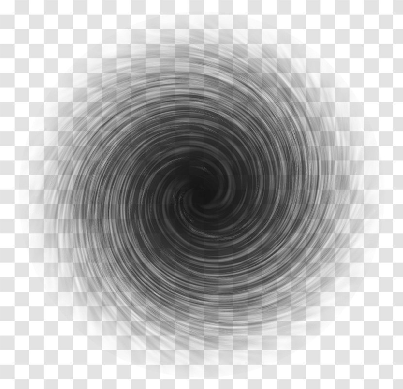 Vortex Whirlpool Spiral Circle - Black And White - Sky Transparent PNG