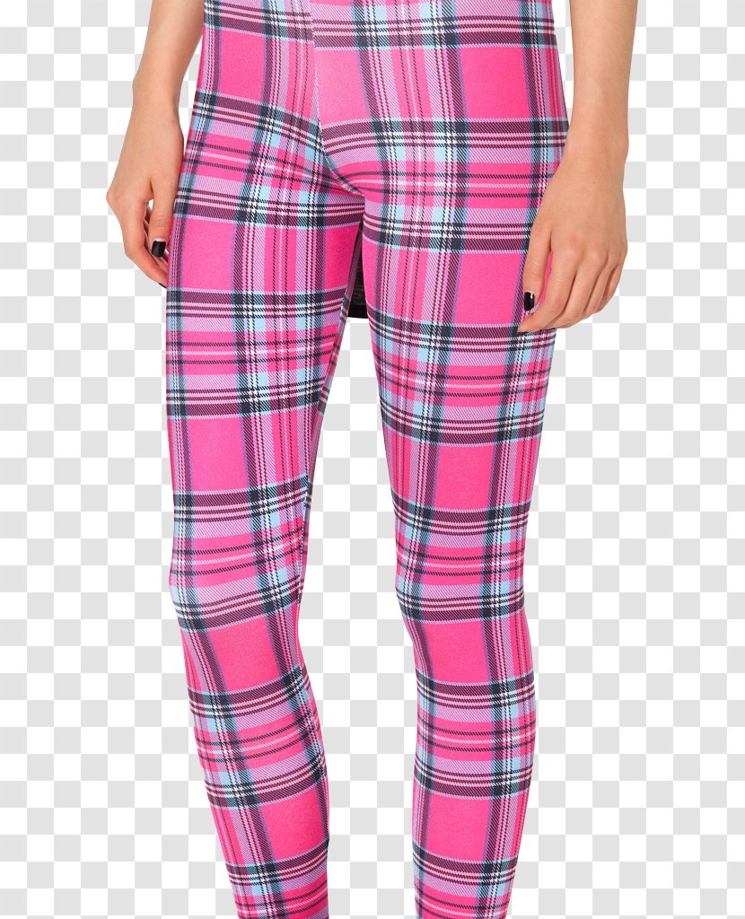 Tartan Leggings Fashion Spandex Clothing - Trousers - Pink Plaid Transparent PNG