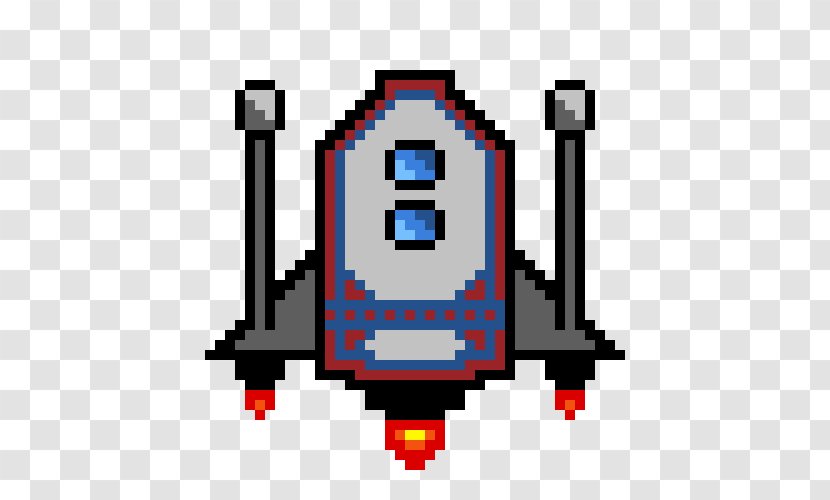 SpaceShipOne Spacecraft Pixel Art Transparent PNG