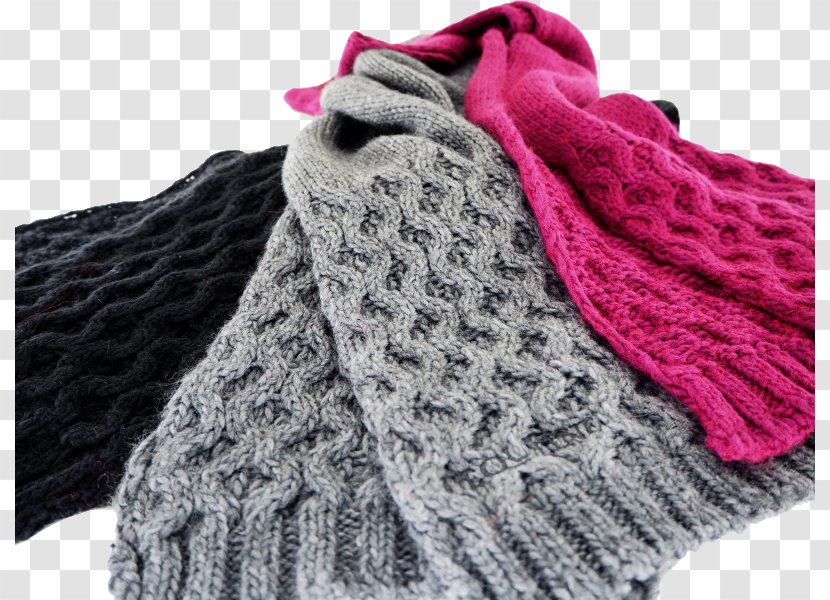 Wool Knitting Scarf Cap Crochet - Embroidery Transparent PNG