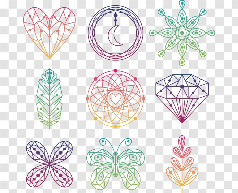 Euclidean Vector Drawing - Pattern - Bohemian Elements Transparent PNG