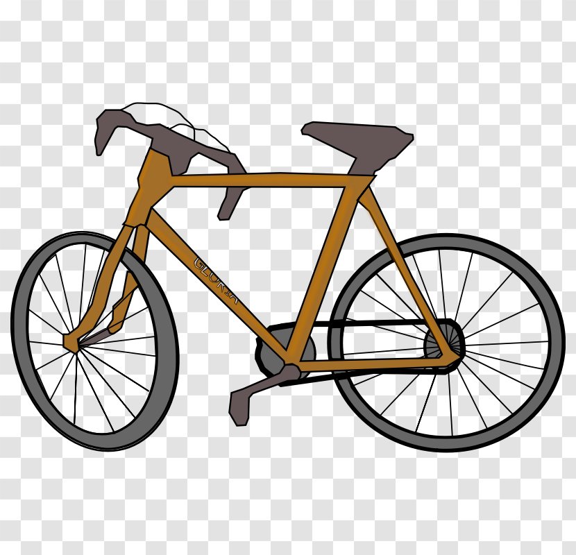 Clip Art: Transportation Bicycle Art - Singlespeed - Image Of Transparent PNG