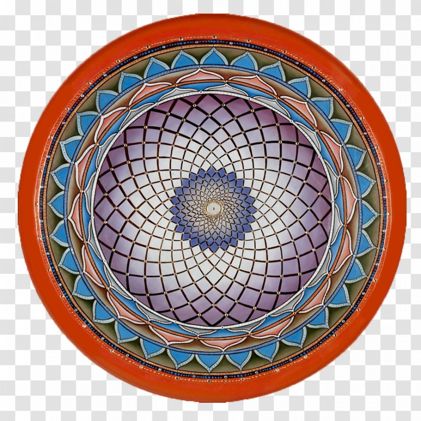 Mandala Circle Platter Symbol Ceramic - Symmetry Transparent PNG