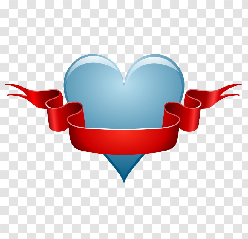 Clip Art Ribbon Vector Graphics Desktop Wallpaper - Heart - Red Ribbons Rose Transparent PNG