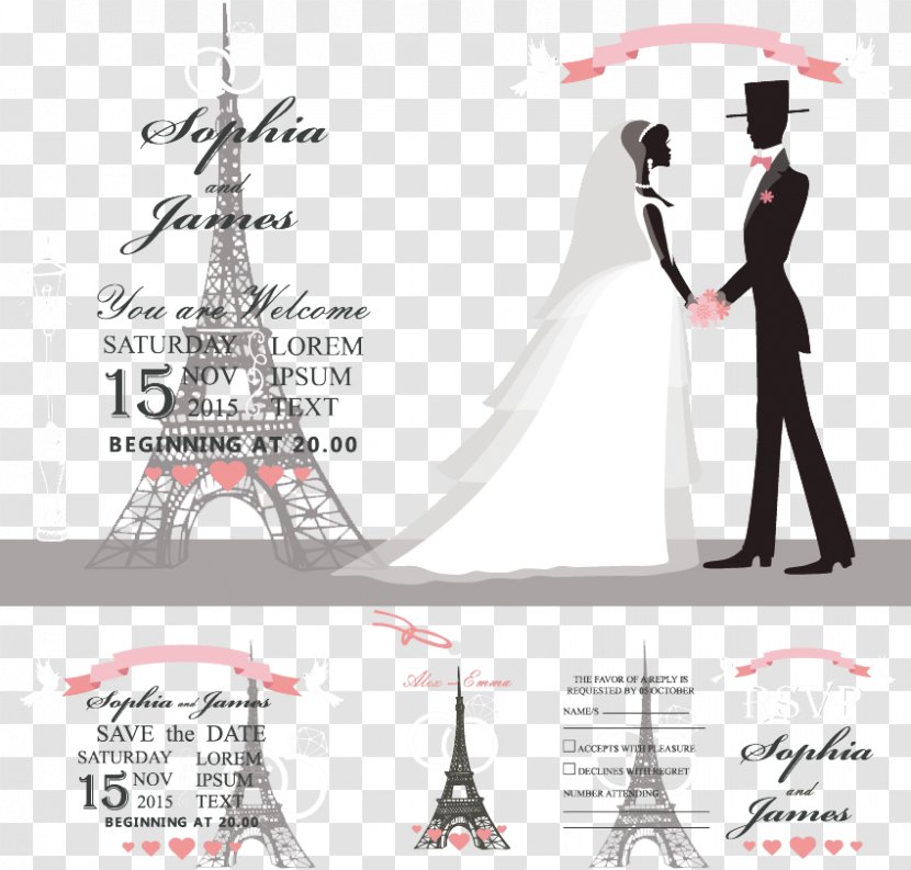 Vector Design Wedding Invitations - Invitation - Bridegroom Transparent PNG