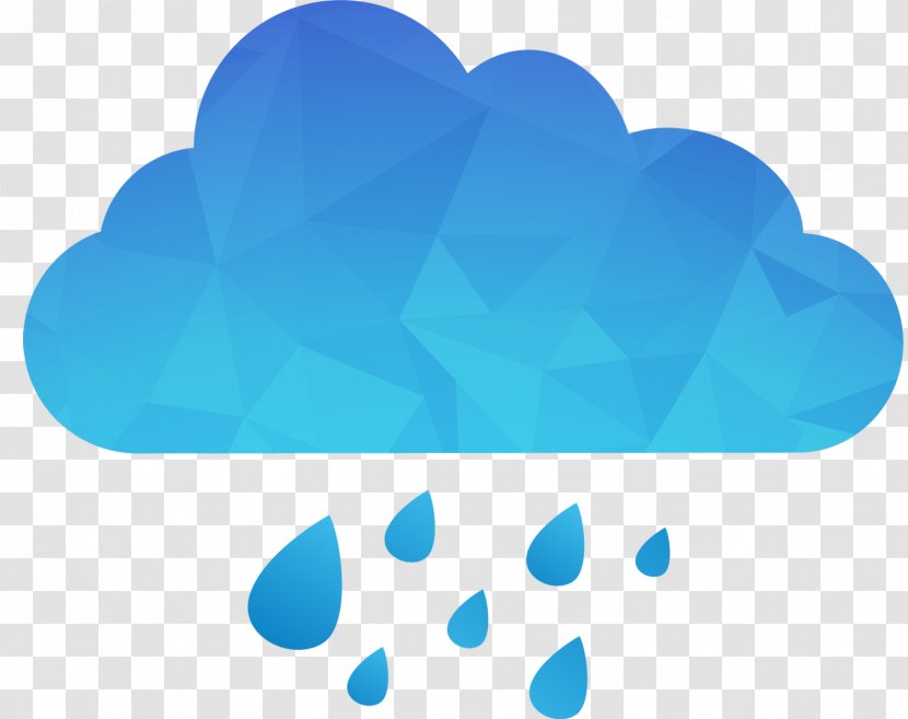 Rain Cloud Euclidean Vector Storm - Aqua - Blue Transparent PNG