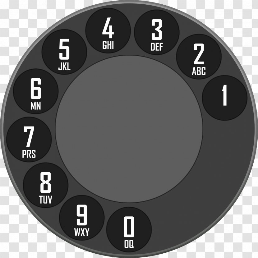 Rotary Dial Telephone Call Dialer Keypad - Mobile - Iphone Transparent PNG