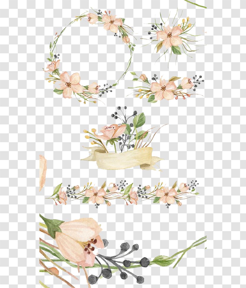 Watercolor Painting Creative Market Pink Flowers - Flower - Hand-painted Transparent PNG
