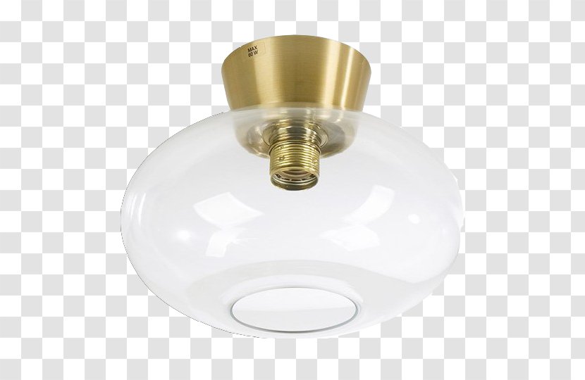 Lamp Brass Ceiling Glass Metal - Edison Screw Transparent PNG