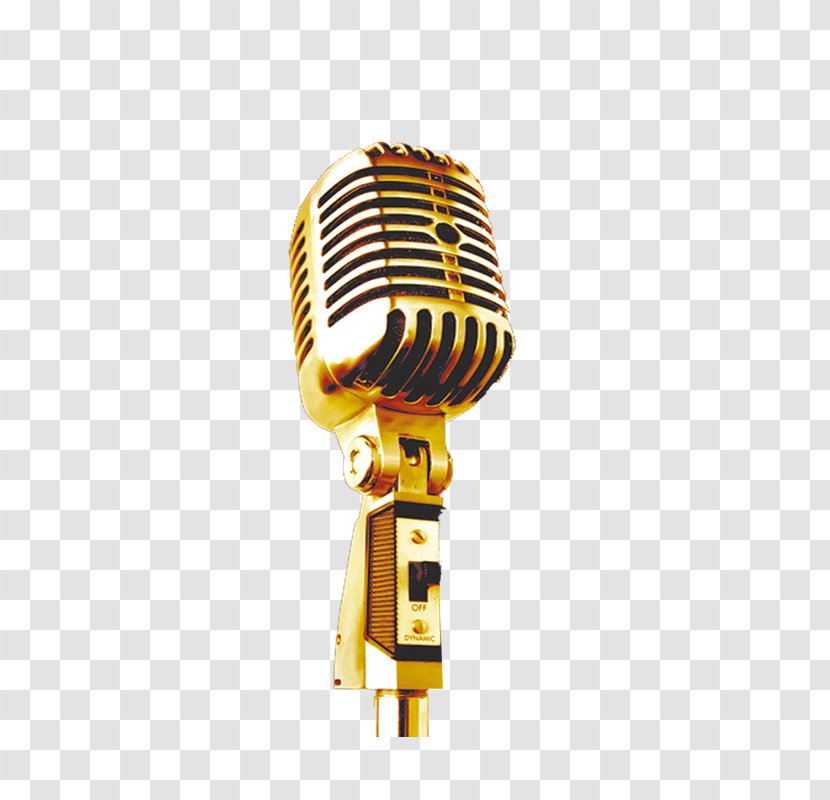 Microphone Clip Art - Yellow Transparent PNG