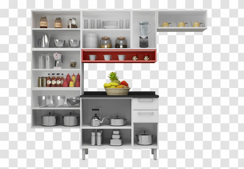 Shelf Kitchen Armoires & Wardrobes Refrigerator Transparent PNG