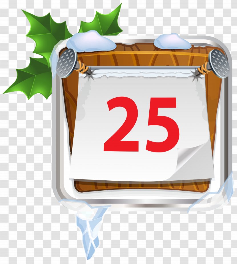Christmas Tree Advent Calendars 25 December - Calendar Transparent PNG