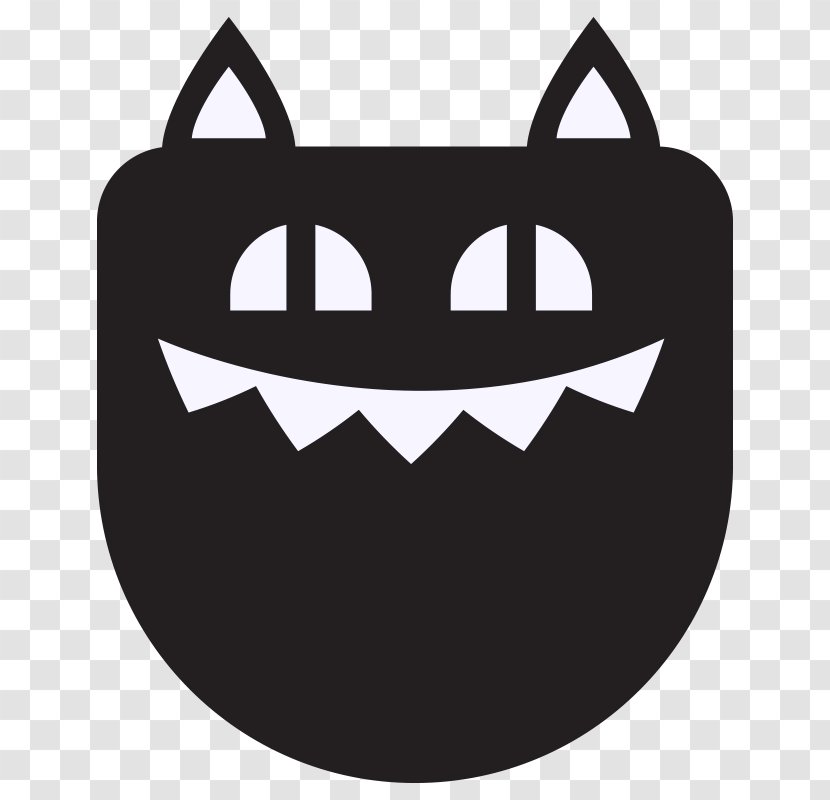 Vector Graphics Image Cartoon Silhouette - Blackandwhite - Bat Ornament Transparent PNG