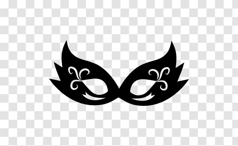 Mardi Gras In New Orleans Mask Masquerade Ball Venice Carnival - Black And White Transparent PNG