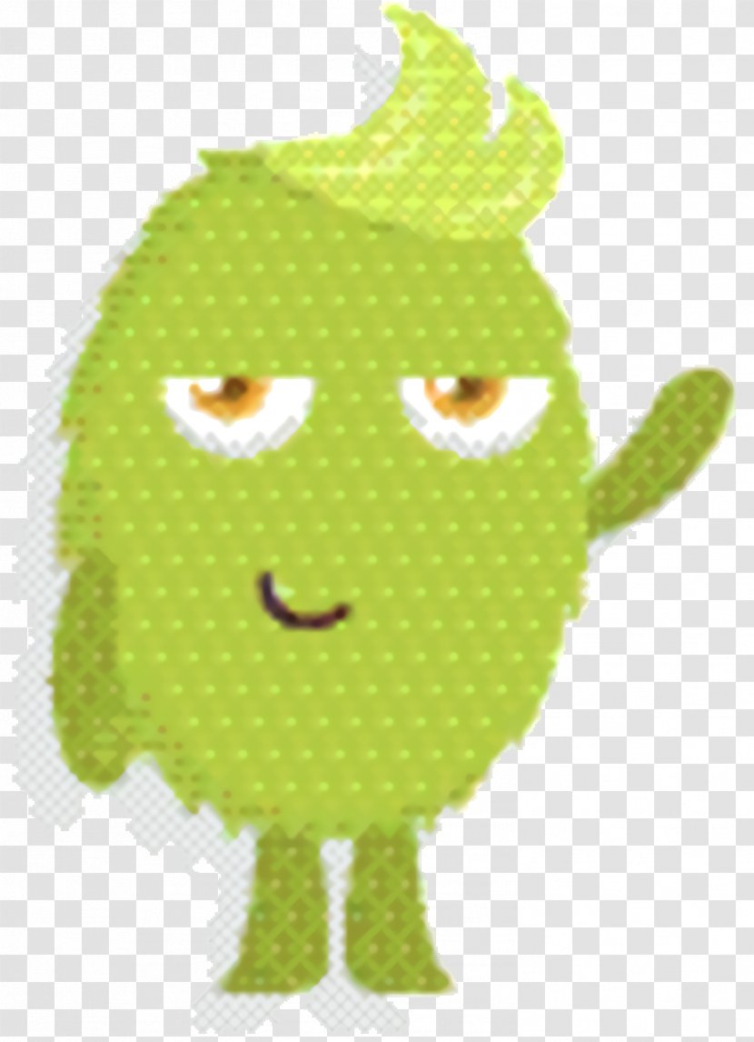 Green Leaf Background - Cartoon - Smile Pear Transparent PNG