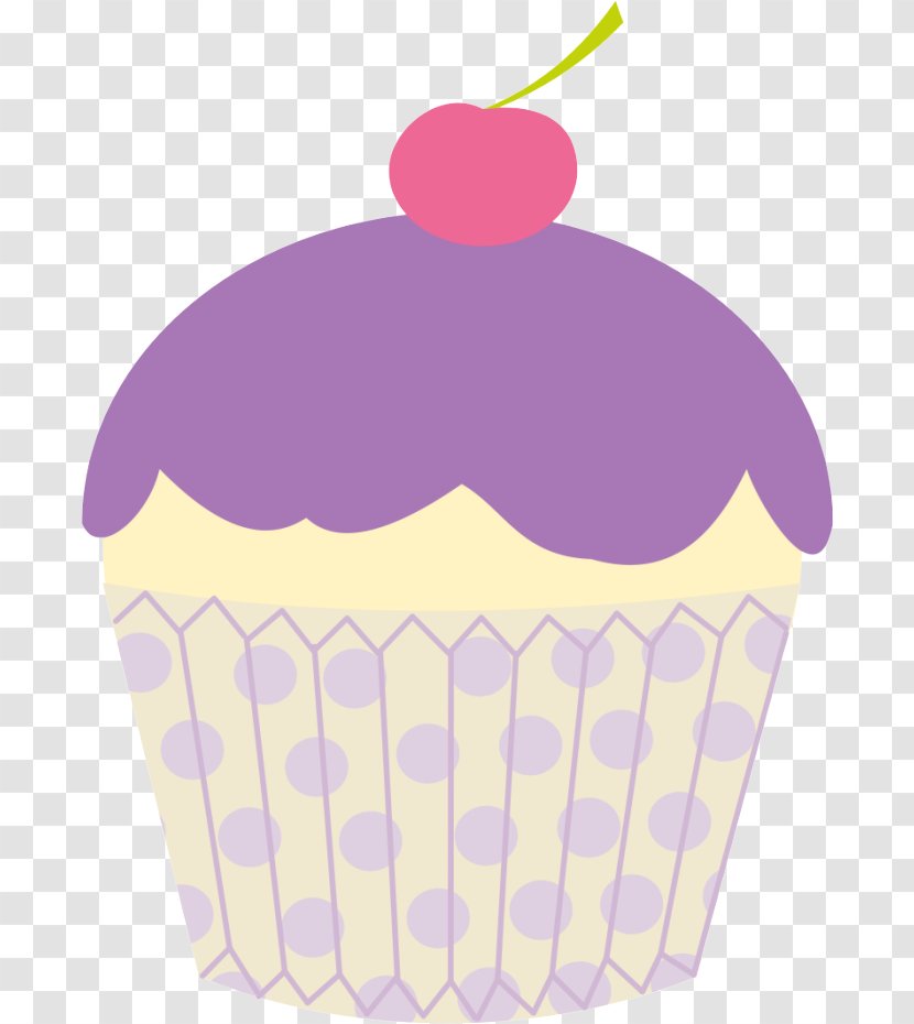 Cupcake Pattern - Lilac - Purple Transparent PNG