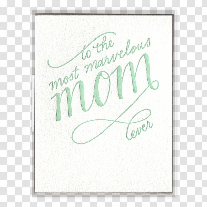 Calligraphy Rectangle Font - Text - Mother Greeting Card Transparent PNG
