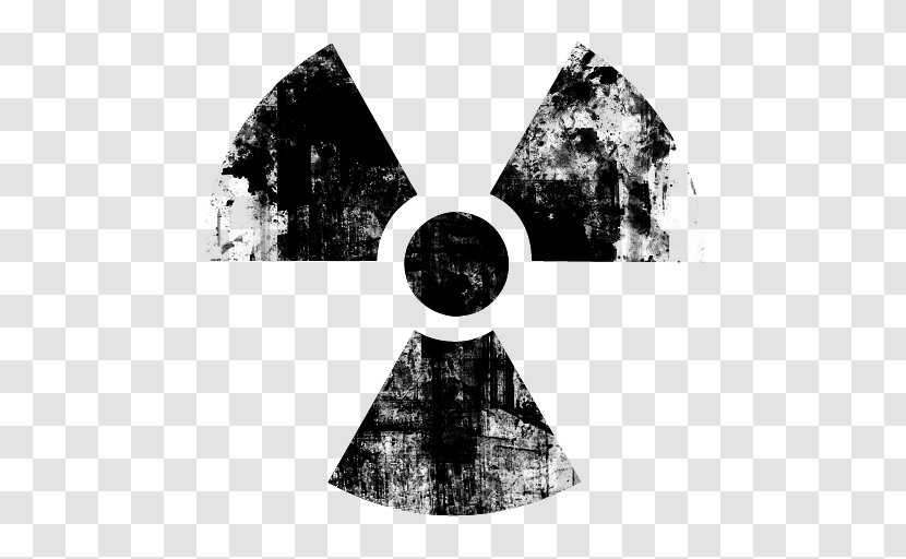 Black And White Radioactive Decay Logo Symbol Royalty-free Transparent PNG