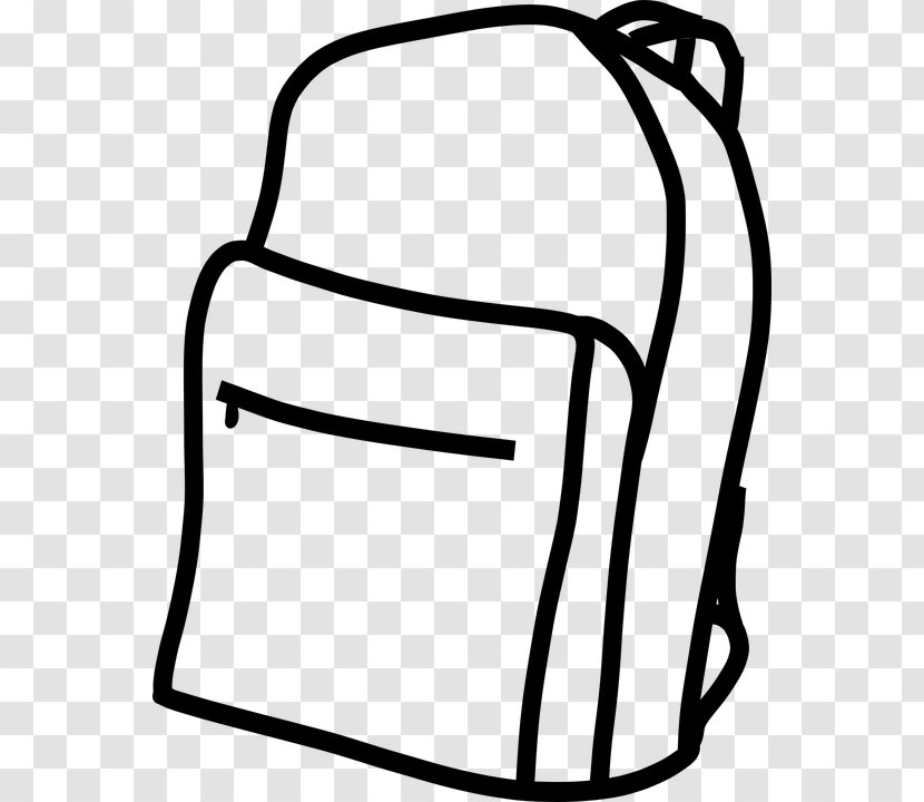 Backpack Baggage Travel Clip Art - Monochrome Transparent PNG