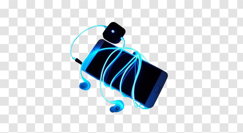 Headphones Bluetooth - Designer - Glowing And IPhone Transparent PNG