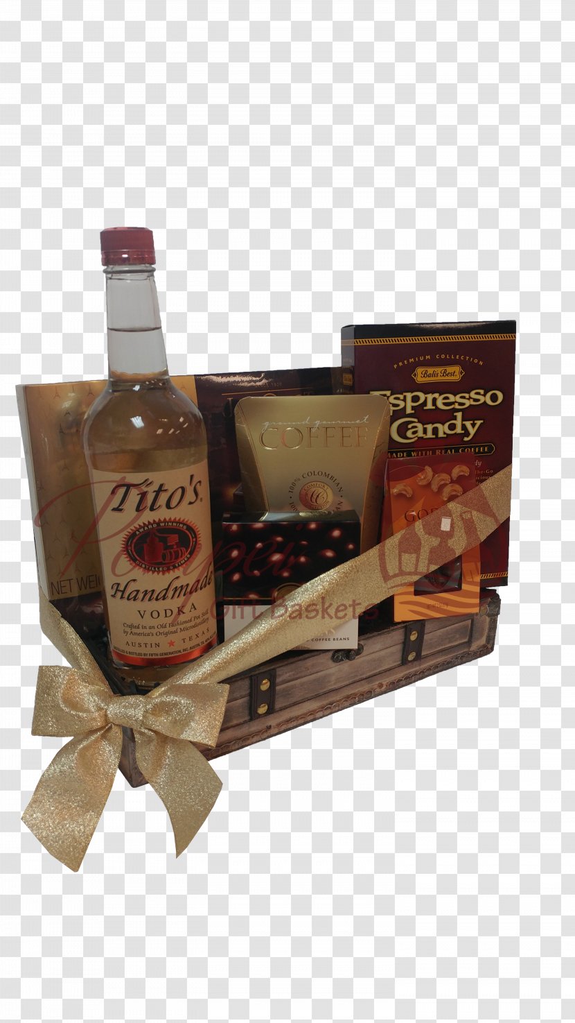 Liqueur Whiskey Food Gift Baskets Vodka Distilled Beverage - Basket Transparent PNG