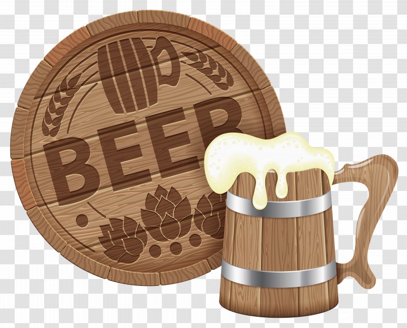 Beer Barrel Keg Clip Art - Cup - Oktoberfest And Mug Clipart Picture Transparent PNG