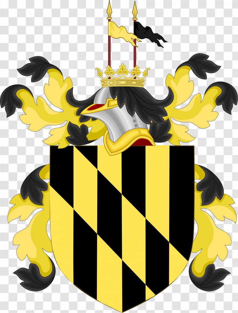 United States Of America Coat Arms Crest Heraldry Flag Maryland - Recreation - Baron Baltimore Transparent PNG