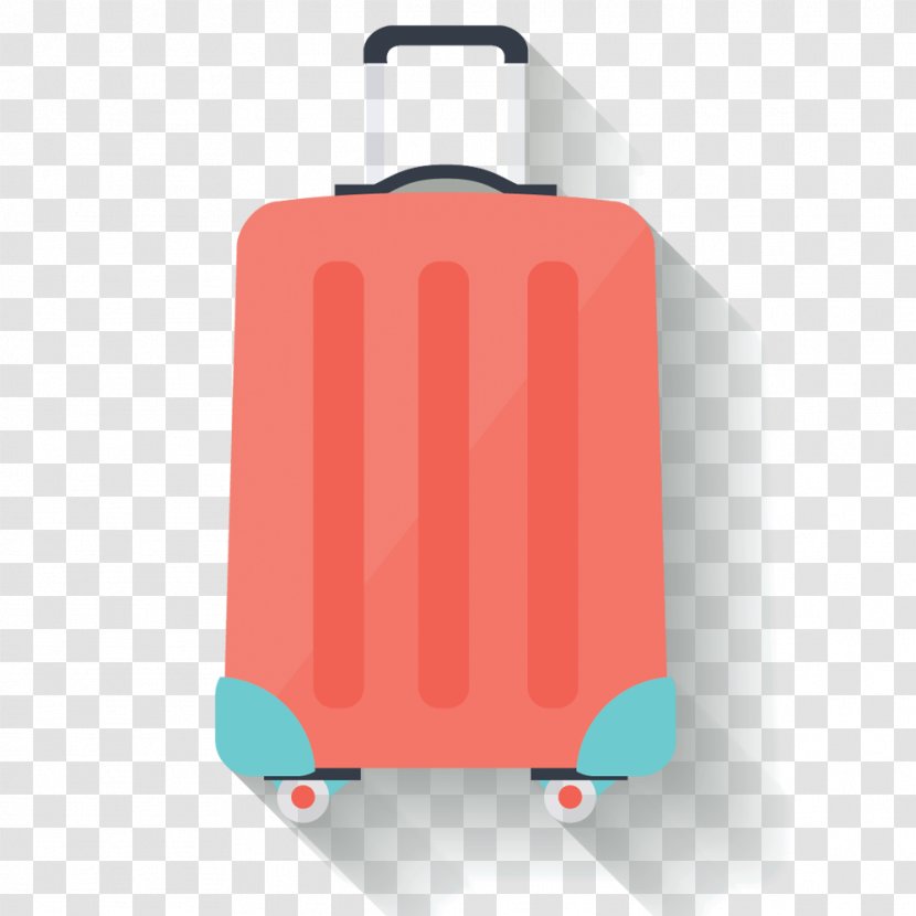 Bag Suitcase - Vector Pink Trolley Luggage Material Transparent PNG