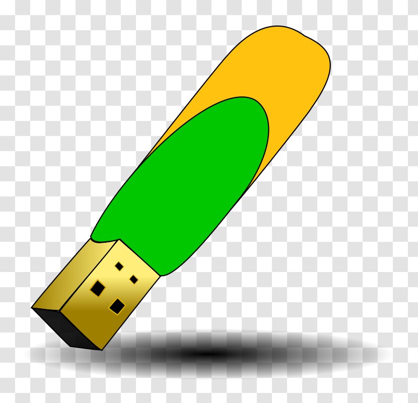 USB Flash Drives Computer Data Storage Memory Clip Art - Green - Mount Transparent PNG