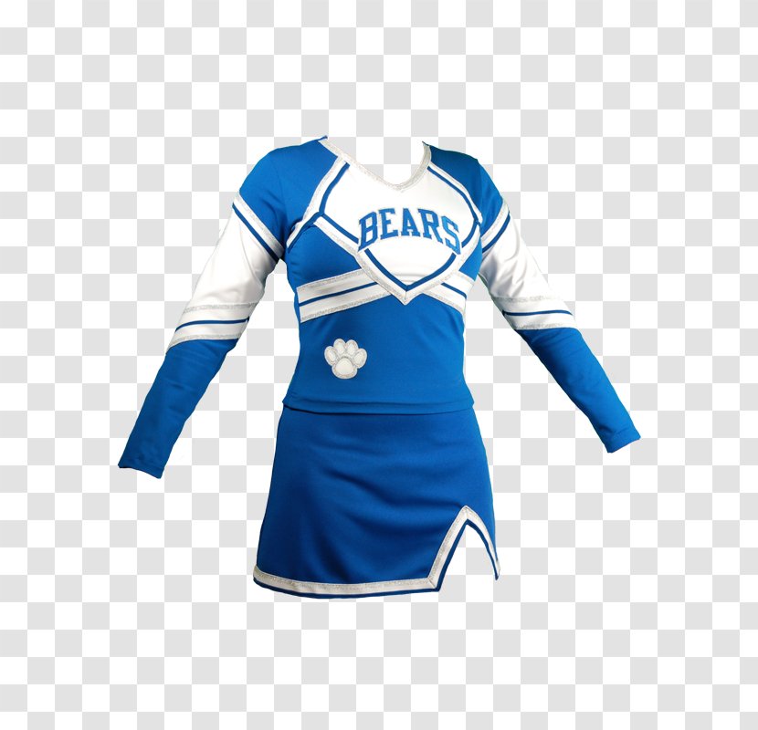 Cheerleading Uniforms Shoulder Sleeve - Electric Blue Transparent PNG