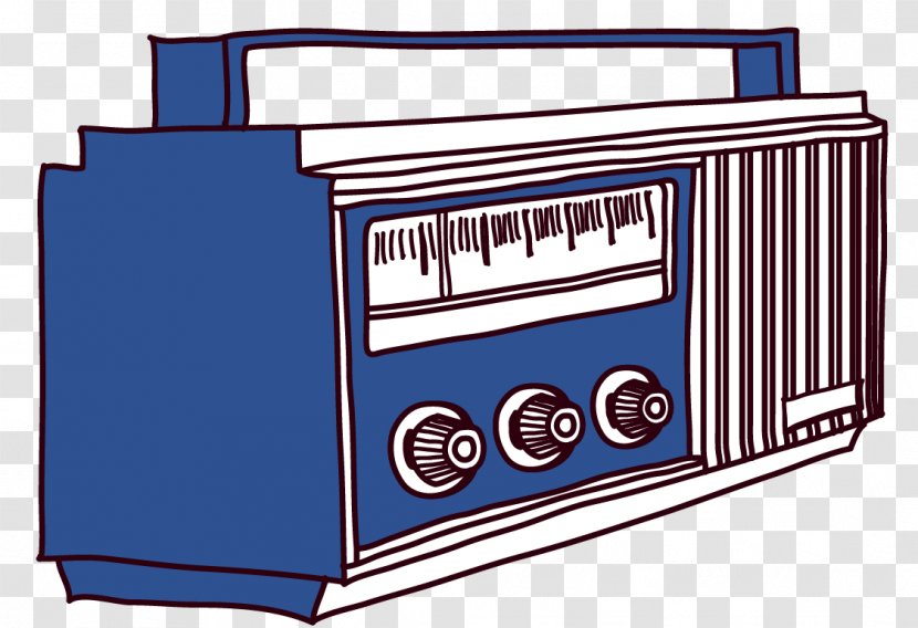 Radio Blue - Machine - Vector Hand-painted Transparent PNG