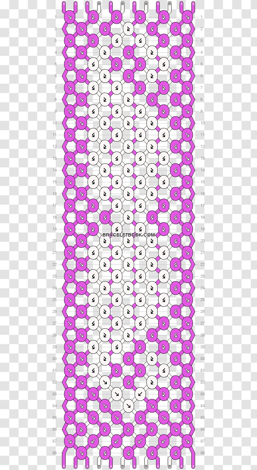 Friendship Bracelet Zigzag How-to - Diamond Transparent PNG