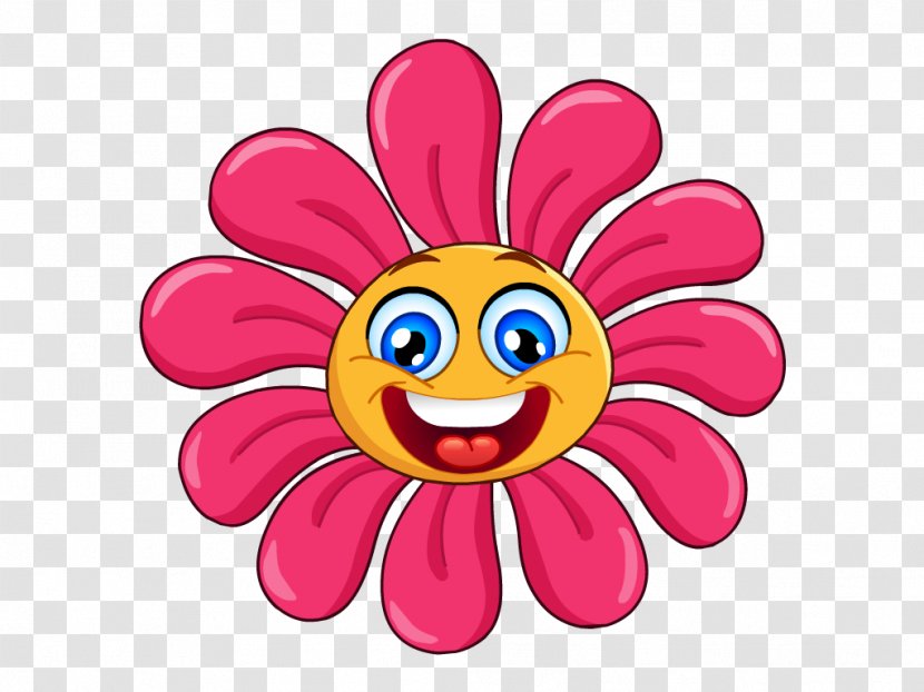 Cartoon Royalty-free Clip Art - Floral Design - Happy Flower Transparent PNG