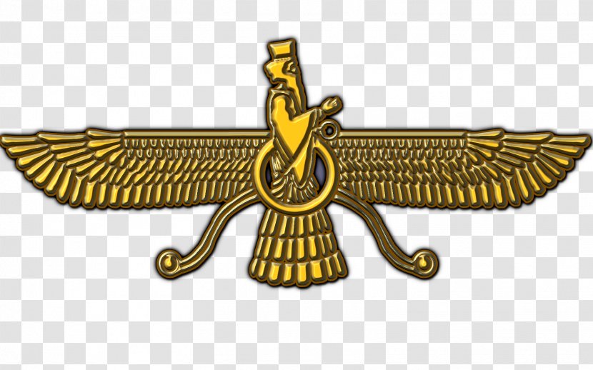 Zoroastrianism Symbol Persian Empire Faravahar Gnosticism - Brass Transparent PNG