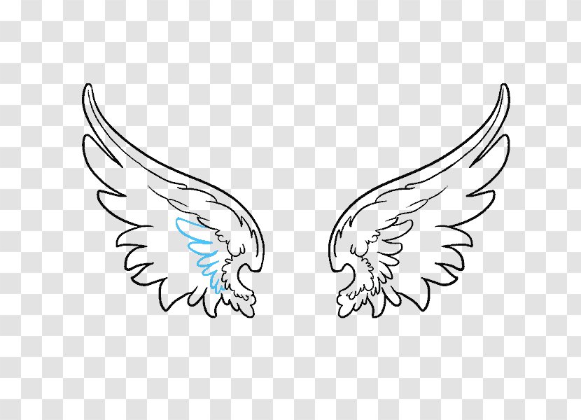 Drawing Art Painting Sketch - Howto - Angel Wings Transparent PNG