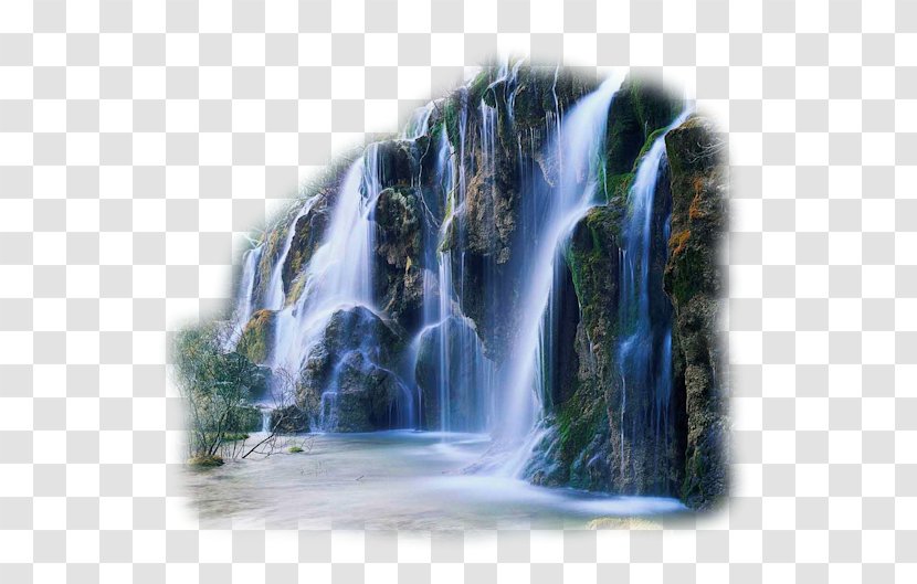 Beautiful Mountain Waterfall Desktop Wallpaper Min Mountains - Water Feature Transparent PNG