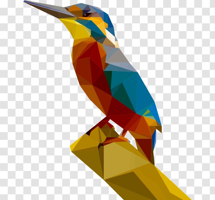 Kingfisher Low Poly Art - Royaltyfree Transparent PNG