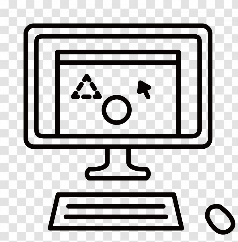 The Noun Project Symbol Icon - Technology - Hand Drawn Computer Transparent PNG