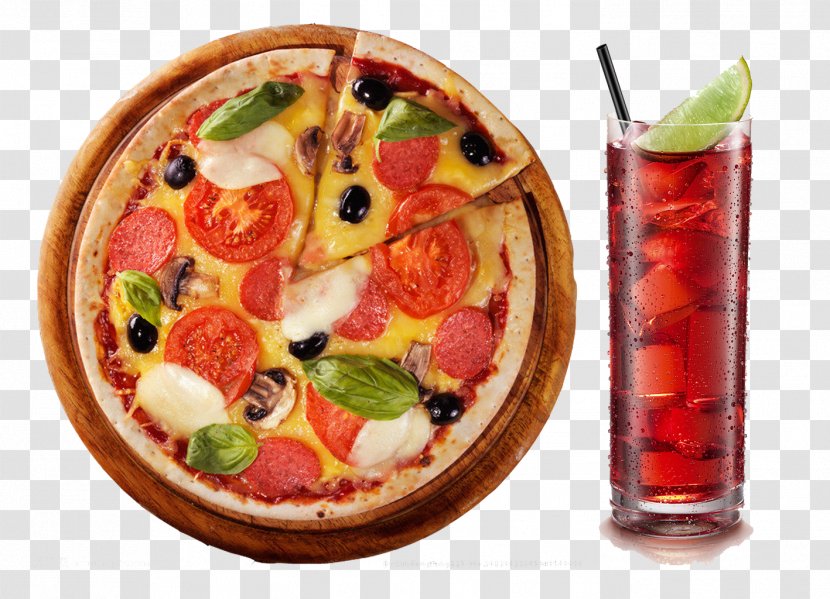 Pizza Fast Food Flyer Restaurant - Delivery - And Juice Transparent PNG