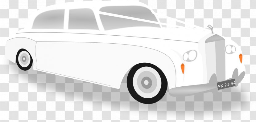 Car Limousine Wedding Bentley Clip Art - Mid Size - Cliparts Transparent PNG