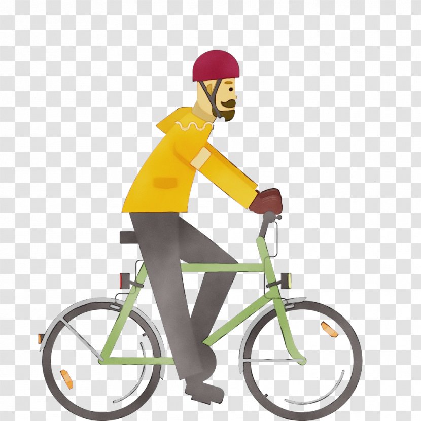 Cycling Bicycle Vehicle Yellow Accessory - Sports Equipment Part Transparent PNG